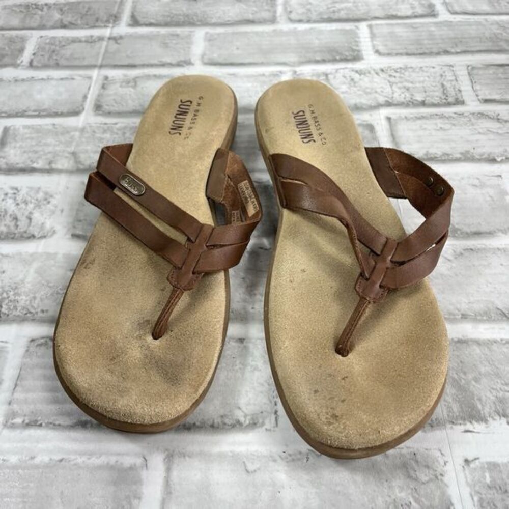 G.H. Bass & Co. Sunjuns Women's Strappy Sandals Brown Size 9 M Casual Comfort